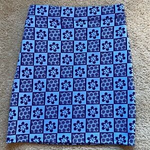 Rainbow - blue flower mini skirt
